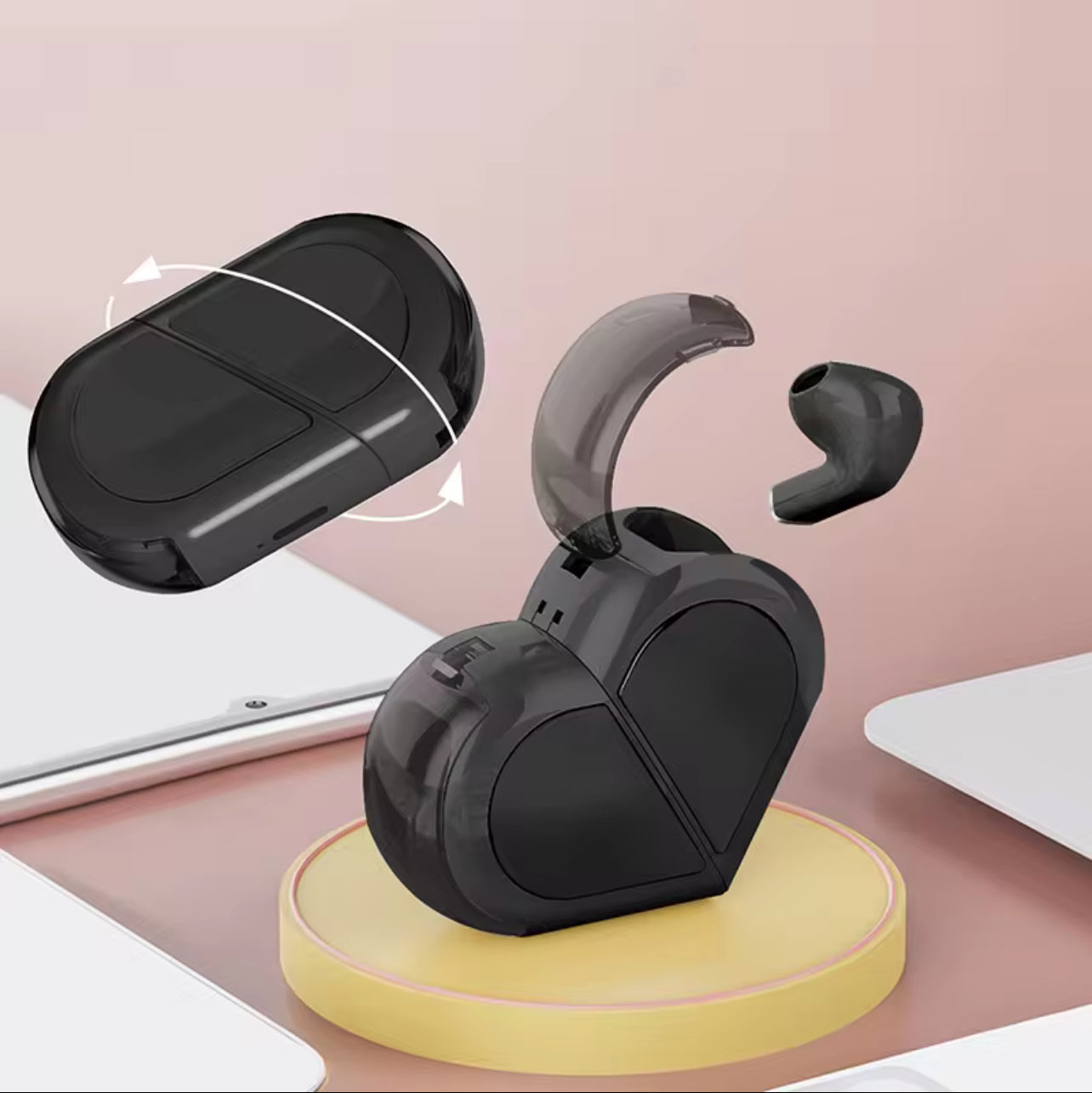 Transparent Wireless Bluetooth Earbuds with Stylish Flip Case | Hi-Fi Sound & Fast Charging