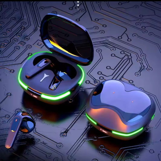 IPX4 Waterproof Gaming Bluetooth Earbuds with LED Case | Deep Bass & Touch Control